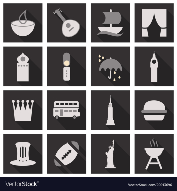 Travel symbols and tourism signs vector image