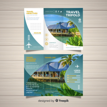 Travel trifold brochure template