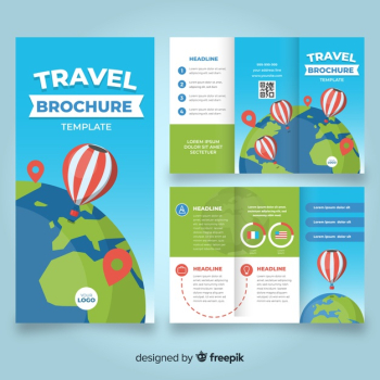 Travel trifold brochure template