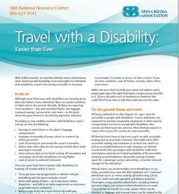 Traveling with a Disability - Spina Bifida Association