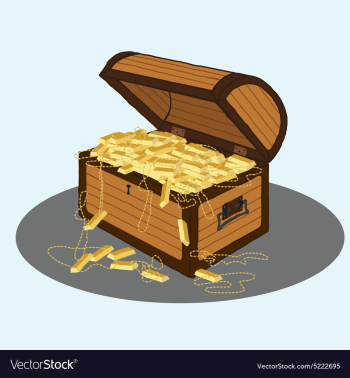 Treasure chest vector image Treasure chest vector image