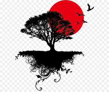 Tree Art Clip art - Sunset Vector Tree Art Clip art - Sunset Vector