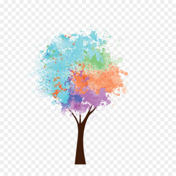 Tree Art Color Painting - Vector color tree Tree Art Color Painting - Vector color tree