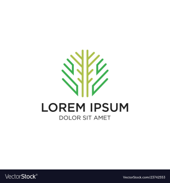 Tree digital idea logo icon vector image