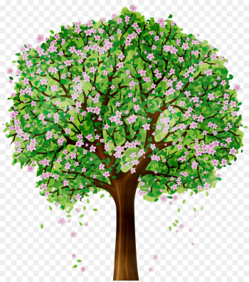 Tree, Flower, Cartoon, Green PNG Tree, Flower, Cartoon, Green PNG