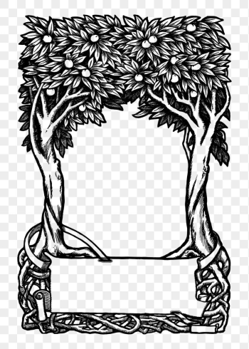 Tree frame png sticker illustration, | Free PNG - rawpixel