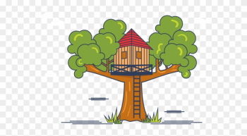 Tree House Euclidean Vector - House Tree House Euclidean Vector - House