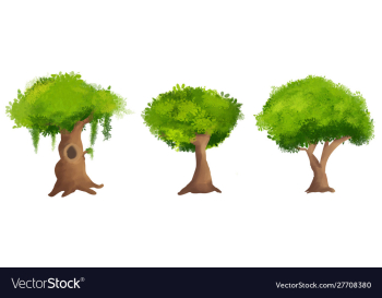 Tree set 001 vector image Tree set 001 vector image
