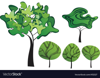 Tree set vector image Tree set vector image