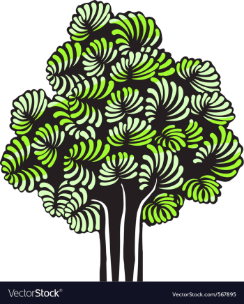 Tree symbol vector image Tree symbol vector image