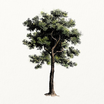 Tree watercolor, nature illustration, vintage | Free Photo Illustration - rawpixel