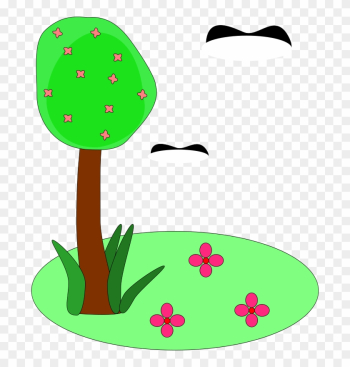 Trees And Flowers Cartoon Trees And Flowers Cartoon