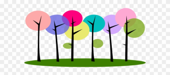 Trees In A Row Clipart
