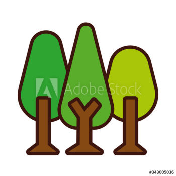 trees plants nature line and fill style icon trees plants nature line and fill style icon
