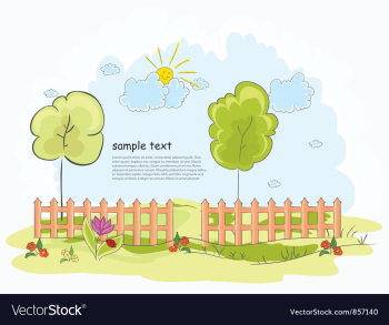 Trees with clouds vector image