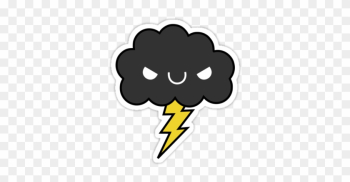 Tremendous Storm Cloud Clipart Cartoon Free Download - Happy Storm Cloud