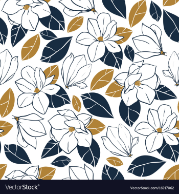 Trendy seamless pattern with botanical elements vector image