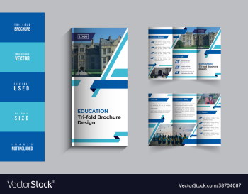 tri-fold brochure education template design