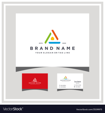 triangle logo design and business card