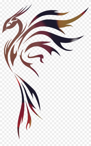 Tribal Bird Gradient Colours - Small Phoenix Bird Tattoo On Girl Tribal Bird Gradient Colours - Small Phoenix Bird Tattoo On Girl