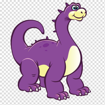 Triceratops Tyrannosaurus Diplodocus Dinosaur, Purple dinosaur transparent background PNG clipart