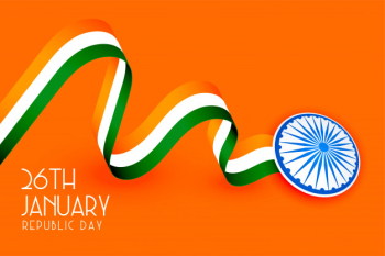 Tricolor indian flag design for republic day Free Vector Tricolor indian flag design for republic day Free Vector