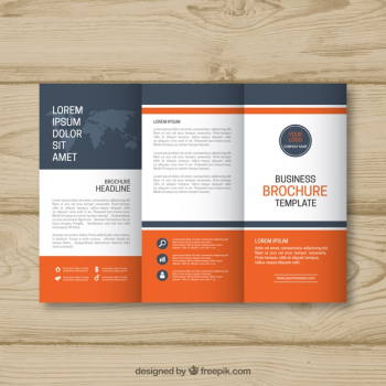 Trifold business brochure template