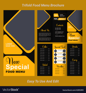 trifold food menu exclusive template design trifold food menu exclusive template design