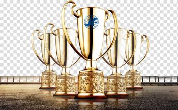 Trophy Medal Banner, Champions Trophy transparent background PNG clipart