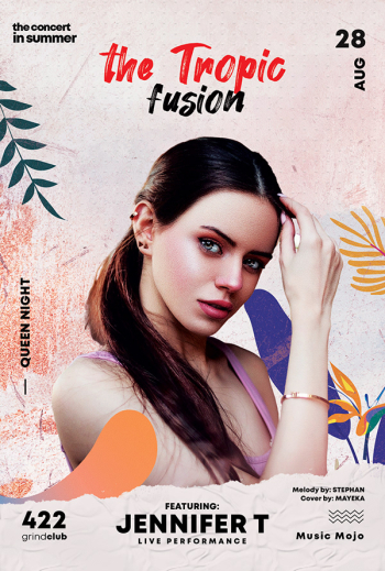Tropic Fusion Free PSD Flyer Template