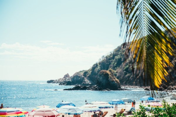 Tropical Beach Below Cliff Tropical Beach Below Cliff