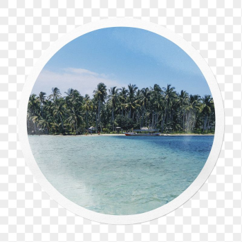 Tropical beach png sticker, Summer | Free PNG - rawpixel