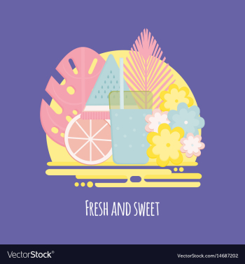 Tropical cocktails vector image Tropical cocktails vector image