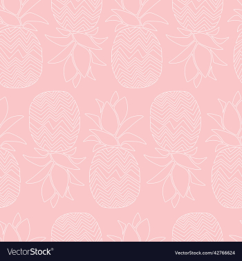 tropical cute pineapple line pattern