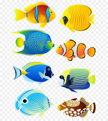 Tropical fish Angelfish Aquarium Clip art - Six cartoon fish Tropical fish Angelfish Aquarium Clip art - Six cartoon fish