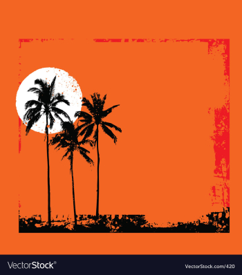 Tropical grunge vector image Tropical grunge vector image