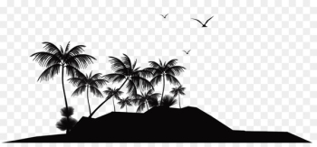 Tropical Islands Resort Silhouette Island Clip art - Silhouette 