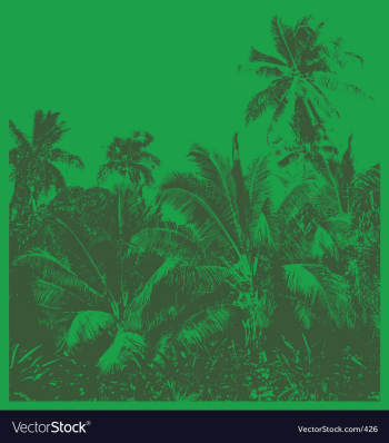Tropical jungle vector image Tropical jungle vector image
