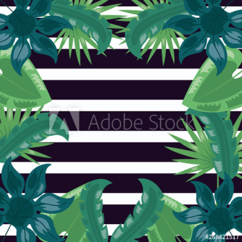 tropical leaves dark background