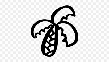 Tropical Palm Tree Outline Vector - Palm Trees Tropical Palm Tree Outline Vector - Palm Trees