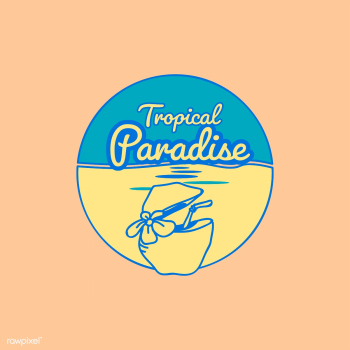 Tropical paradise badge | Free stock vector - 592660 Tropical paradise badge | Free stock vector - 592660