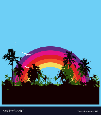 Tropical paradise vector image Tropical paradise vector image