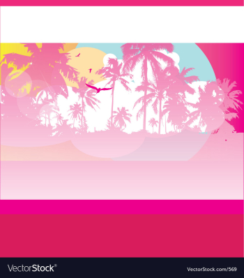 Tropical paradise vector image Tropical paradise vector image