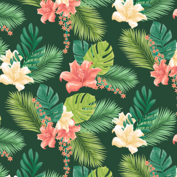 Tropical pattern Free Vector