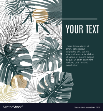 tropical plants design template