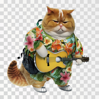Tropicalpunk fat cat - PNG transparent Tropicalpunk fat cat - PNG transparent