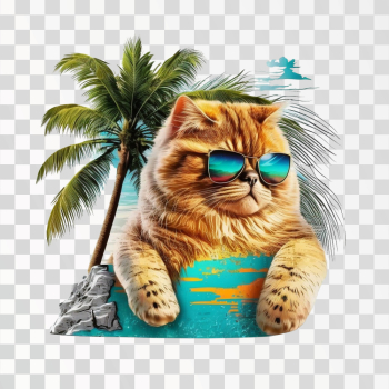 Tropicalpunk fat cat - PNG transparent Tropicalpunk fat cat - PNG transparent