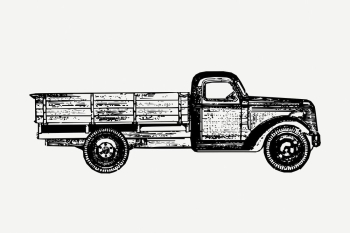 Truck illustration, vintage transportation clipart | Free PSD Illustration - rawpixel