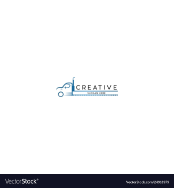 Truck logistic transportation creative logo vector image Truck logistic transportation creative logo vector image