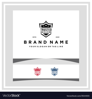 trusted seller shield logo design